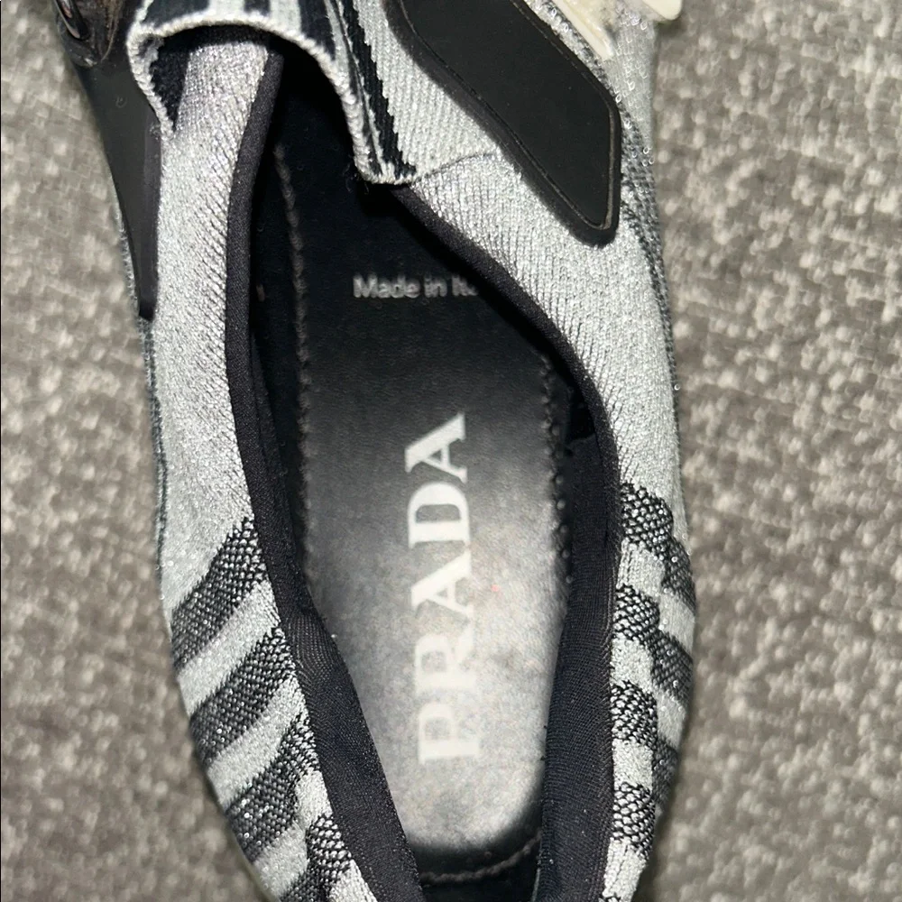 Prada Monochrome Knit Sneakers - Picture 3 of 6